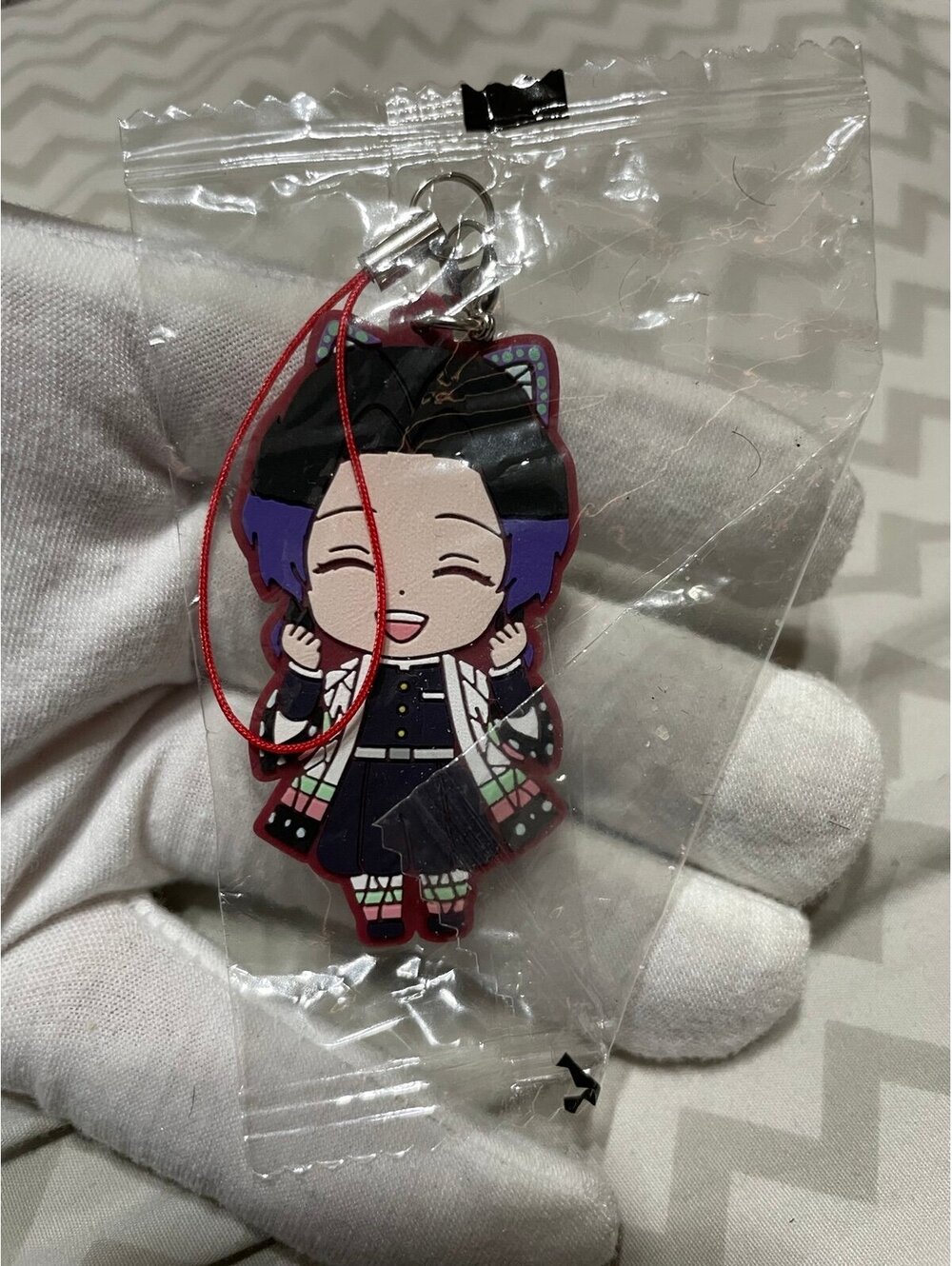 Demon Slayer Kimetsu No Yaiba Kocho Shinobu Rubber Strap Mascot Keychain
